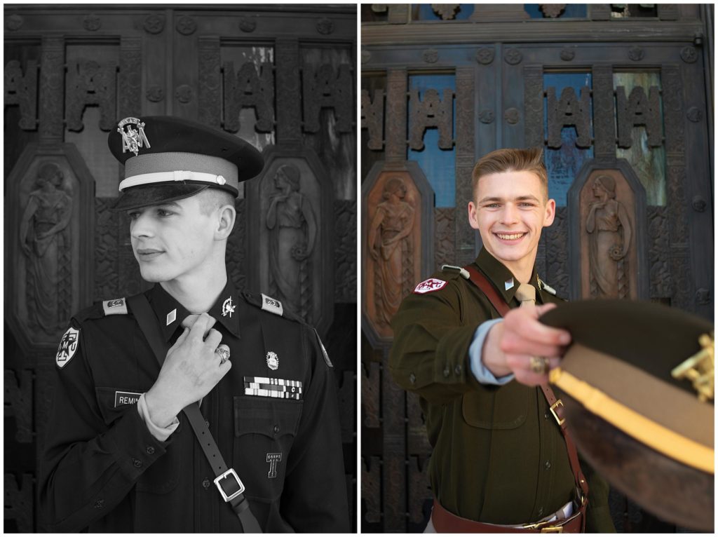 Senior Cadet portraits with midnight uniform. 