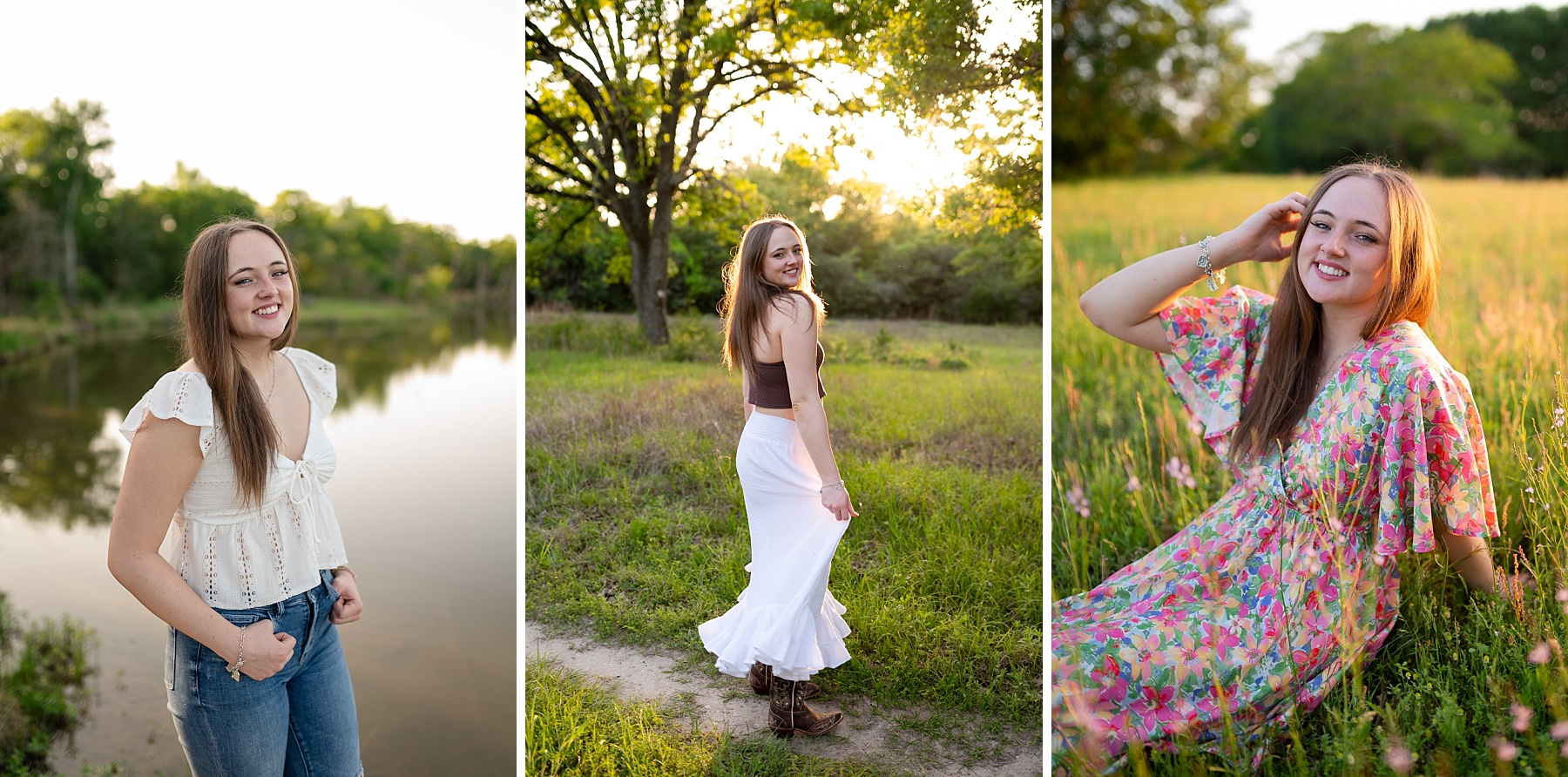 Three Photos of a Different outfits for illustrating the senior outfit guide.