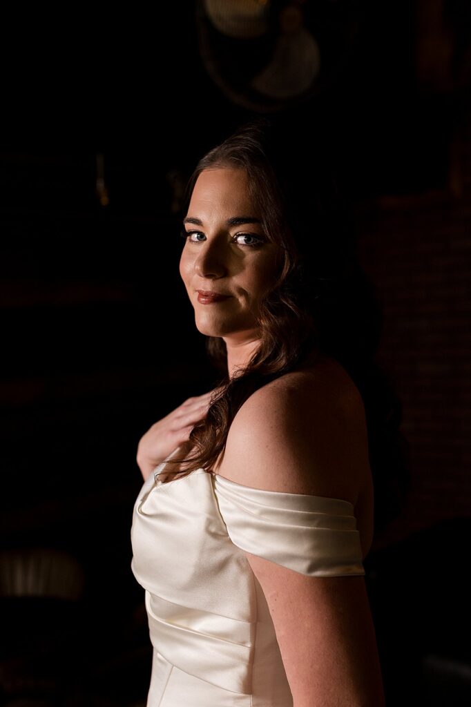 Moody Bridal Portrait of a Bride.