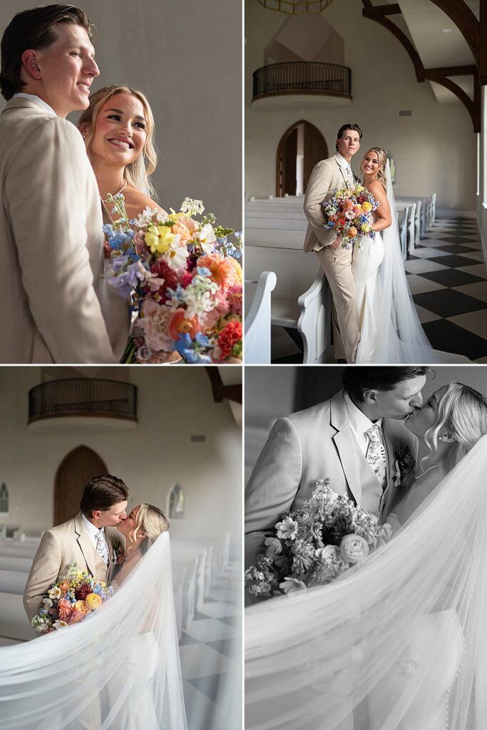 4 photos of Kylie & cole's couples portraits.